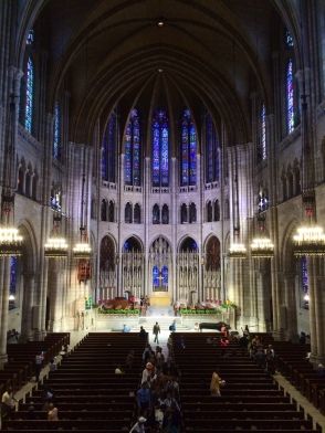 The view from the balcony at Riverside Church.