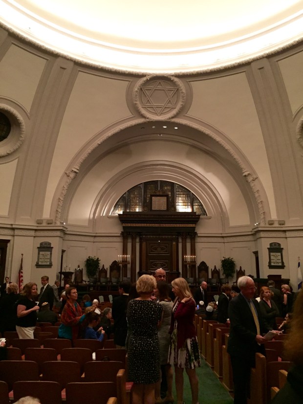 A few minutes before the service began.