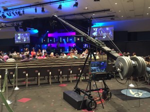 Services are recorded and broadcasted on the web and on TV.