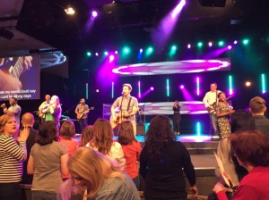 Pop worship and light show.