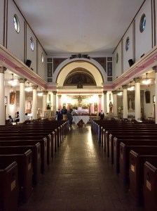 Photos are only allowed before and after mass, so this is what it looked like after the pews had cleared.